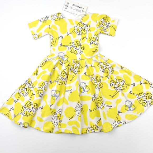 NWT Noe & Zoe Berlin Yellow Ostrich Dress - Picture 7 of 7